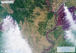 Сибирские пожары сняли из космоса