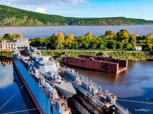 Новейший корвет "Алдар Цыденжапов" спущен на воду в Комсомольске-на-Амуре