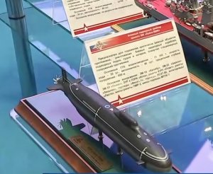 Представлена модель перспективного атомного подводного крейсера пятого поколения проекта 545 (шифр "Лайка-ВМФ")