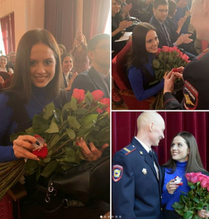 Полицейский зачитал рэп а потом сделал предложение своей девушке. Видео!