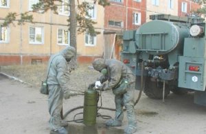 Военные в Подмосковье ежедневно дезинфицируют более 10 тыс. кв метров территорий
