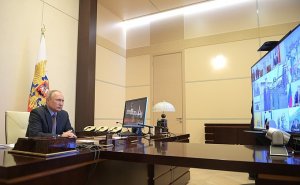 Совещание о ходе строительства и перепрофилирования медицинских учреждений в регионах. 17 апреля 2020 года 17:05 Московская область, Ново-Огарёво