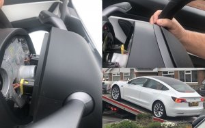 Маск, что за дела?! У твоей Tesla на ходу руль отвалился!    (Как это могло произойти с самым безопасным автомобилем в мире? — спрашивает фанат марки)