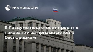 В Госдуме подготовят проект о наказании за призыв детей к беспорядкам