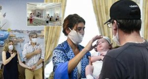 В Киеве иностранцы получили от суррогатных матерей младенцев в вышиванках