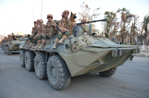 БТР-82А сохранил жизнь бойцам после взрыва мощного фугаса в Сирии