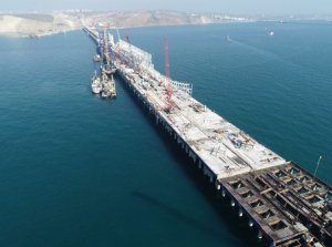В Краснодарском крае построили второй причал на терминале навалочных грузов в морском порту Тамань