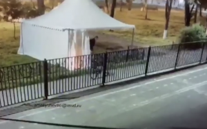 В Подольске местный житель поджог шатер для голосования
