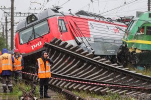 Столкновение электровозов в Санкт-Петербурге
