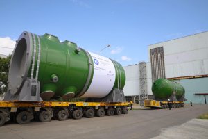 Завод Росатома в Ростовской области отгрузил первое оборудование для АЭС "Аккую" в Турции  (Первый парогенератор для АЭС «Аккую» укомплектован внутрикорпусными устройствами)