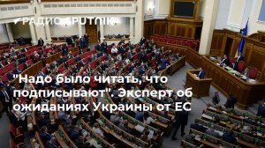 "Надо было читать, что подписывают". Эксперт об ожиданиях Украины от ЕС