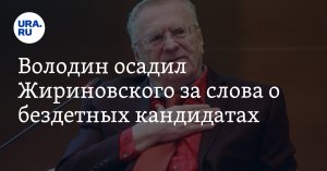 Володин осадил Жириновского за слова о бездетных кандидатах. «Вас из Думы не выгонишь».