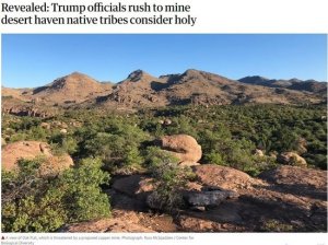 СМИ: администрация Трампа спешит отдать священные земли апачи горнякам