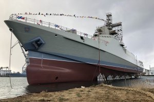 Керченский судостроительный завод спустил на воду новый патрульный корабль