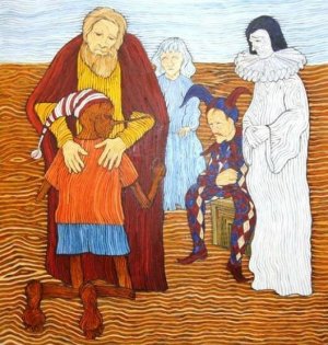 Уезжают, хлопая дверью. Возвращаются на цыпочках