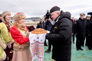Атомная подводная лодка «Казань» прибыла в пункт постоянного базирования на Северном флоте : Министерство обороны Российской Федерации