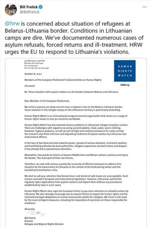 Правозащитники призывают ЕС наказать Литву за нарушения прав мигрантов