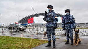 В Казани личный состав Росгвардии принял участие в обеспечении правопорядка во время проведения футбольного матча Российской премьер-лиги