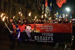 1 января 2022 в Киеве прошел марш с факелами в честь Бандеры