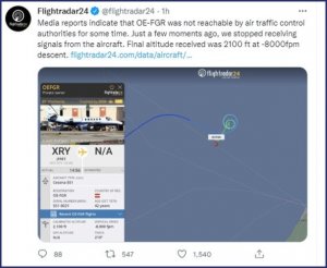 Частный самолет в сопровождении истребителей НАТО разбился у берегов Латвии
