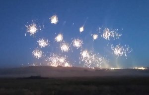 Артиллеристы выжигают укрепления ВСУ зажигательными снарядами из РСЗО «Град»