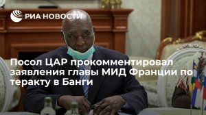 Посол ЦАР прокомментировал заявления главы МИД Франции по теракту в Банги  (Посол ЦАР в Москве: глава МИД Франции хочет защитить себя заявлениями о русской пропаганде)