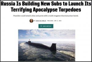 Американский журнал Popular Mechanics назвал российские ядерные торпеды «Посейдон» оружием апокалипсиса  (Ранее:  США знают, что у их побережья затаились «Посейдоны» )
