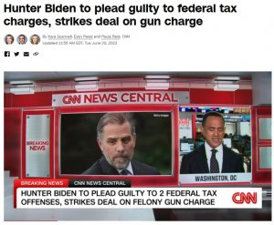 CNN: сын Байдена Хантер признал вину в налоговых нарушениях и хранении оружия