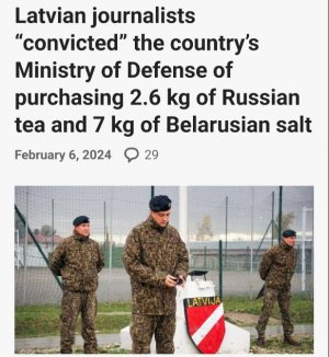Латвийские журналисты «уличили» Минобороны страны в закупках 2,6 кг российского чая и 7 кг белорусской соли
