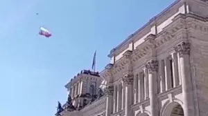Украинец 9 мая запустил над Рейхстагом дрон с флагом России
