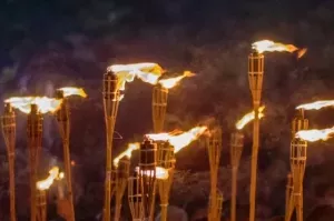 Во Львове состоялось факельное шествие ко дню рождения Бандеры