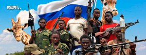 Французских колонизаторов изгоняют из Африки, поднимая флаги России