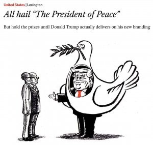 Похоже, либералы всерьез запереживали по поводу того, что Трампу могут вручить Нобелевскую премию мира