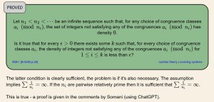 В январе 2026 года было объявлено об открытии решения одной из математических задач, поставленных венгерским математиком Палом Эрдёшем,