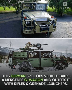 Немецкая машина для специальных операций основана на базе Mercedes G-Wagon, на которую установлено множество вооружения