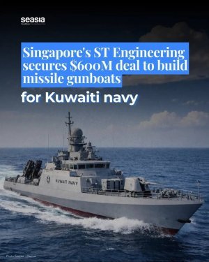 Морское подразделение ST Engineering заключило шестилетний субподрядный договор на сумму около 600 млн сингапурских долл. на поставку ракетных катеров