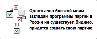 Однозначно близкой моим взглядам программы партии в России не существует. Видимо, придется создать свою партию