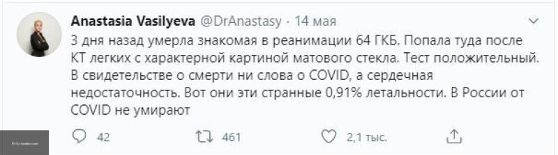 Оппозиция РФ подыграла Западу в раскручивании фейка о quot;заниженной смертностиquot; от COVID-19