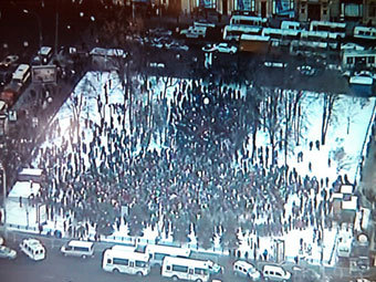 Акция на лубянке с вертолета